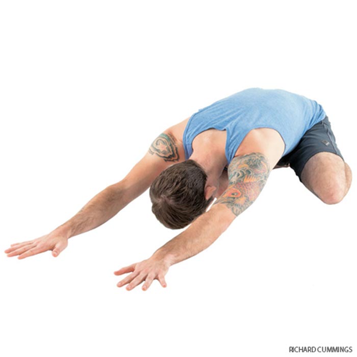 حرکات یوگا برای درمان دیسک کمر,child-pose حرکت کودک