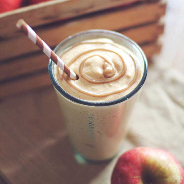 انواع میلک شیک,شیک پروتئینی پای سیب کاراملی