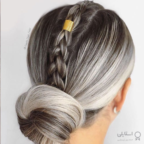 شینیون با گیس هلندی