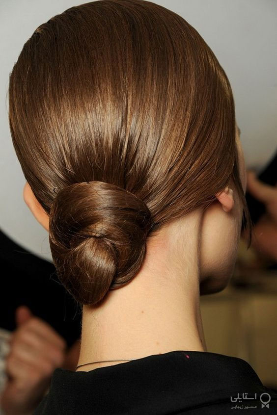 موی جمع شده در پایین