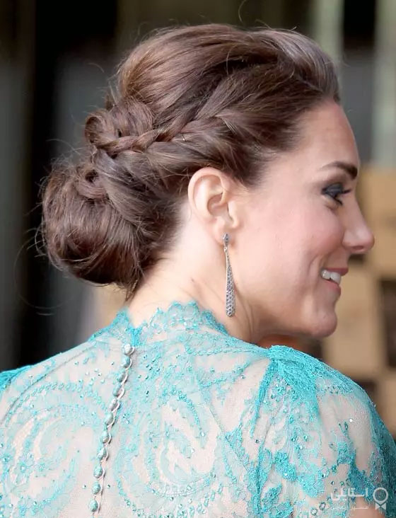 مدل جمع شده با گیس هلندی پایین گردن