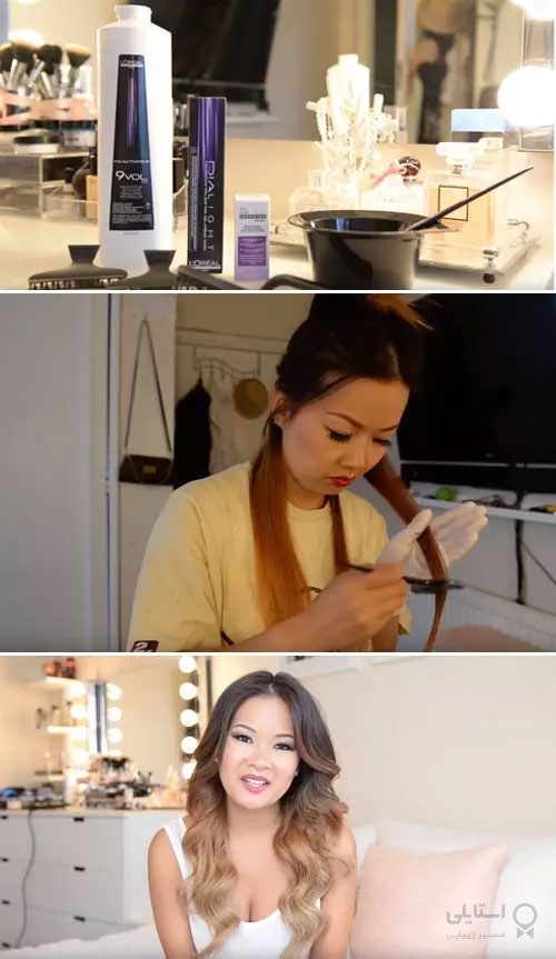 از بین بردن رنگ نارنجی موهای دکلره