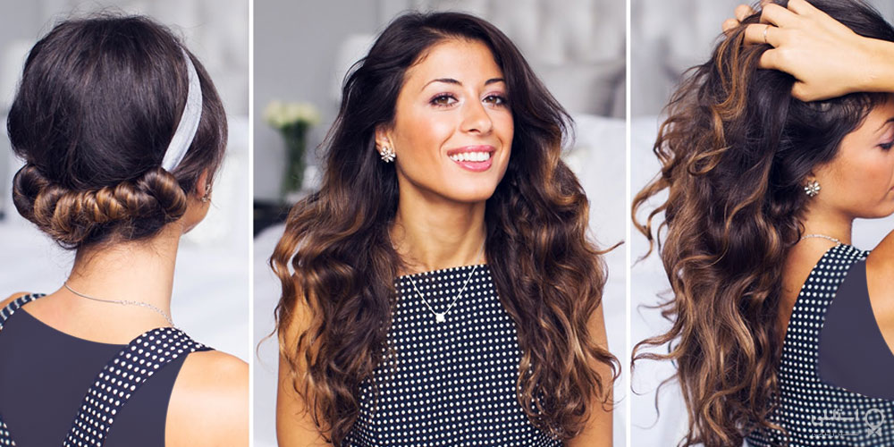  ویو کردن با هدبند برای موهای متوسط