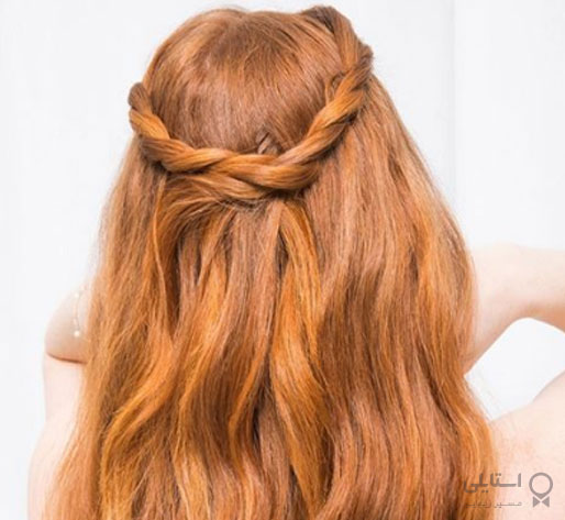 مدل مو نیمه بسته با گیس طنابی