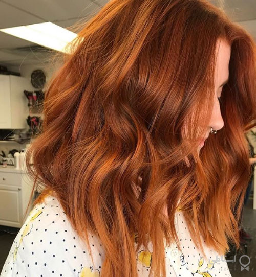 رنگ کدو حلوایی با مو کوتاه