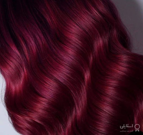 موهای مواج با رنگ شرابی ژرف