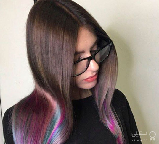 رنگین کمان در انتهای موها