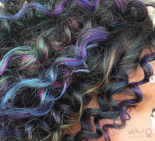 هایلایت‌های رنگین‌کمانی و براق