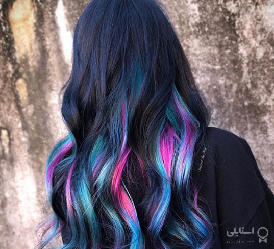 موهای رنگین‌کمانی قایم موشکی