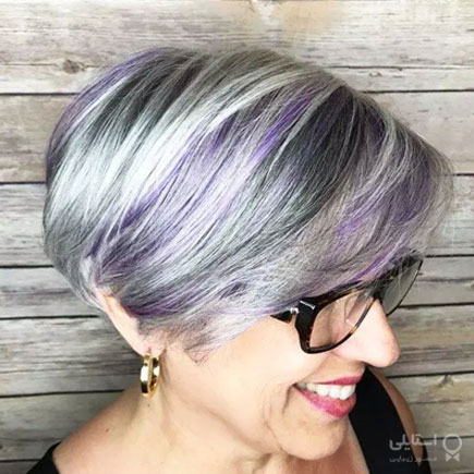 زیبایی رنگ مو بنفش