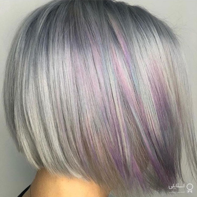 رنگ مادر مرواریدی با مدل موی باب