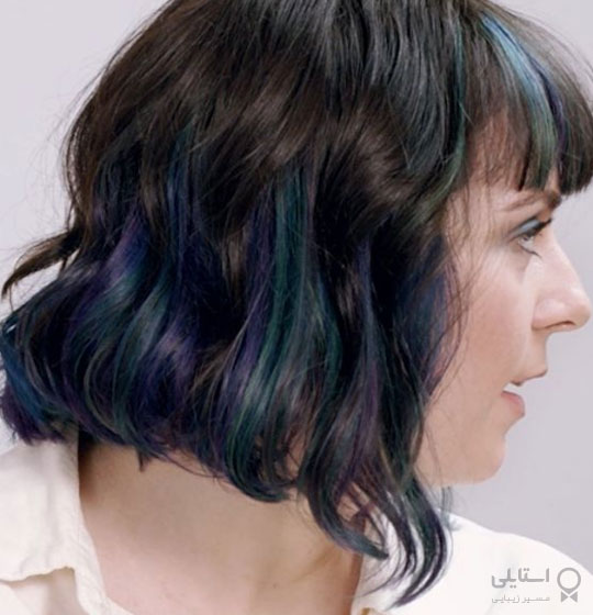 هایلایت مو طاووسی