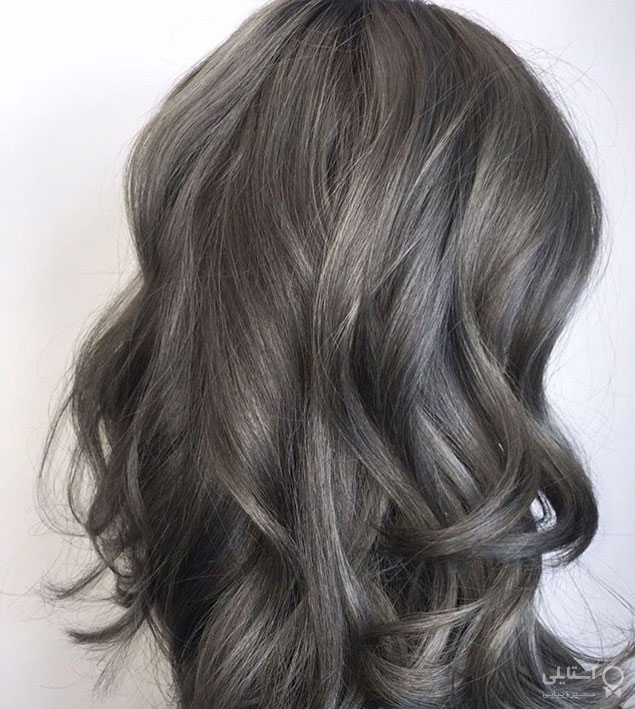 رنگ موی قهوه‌ای طوسی