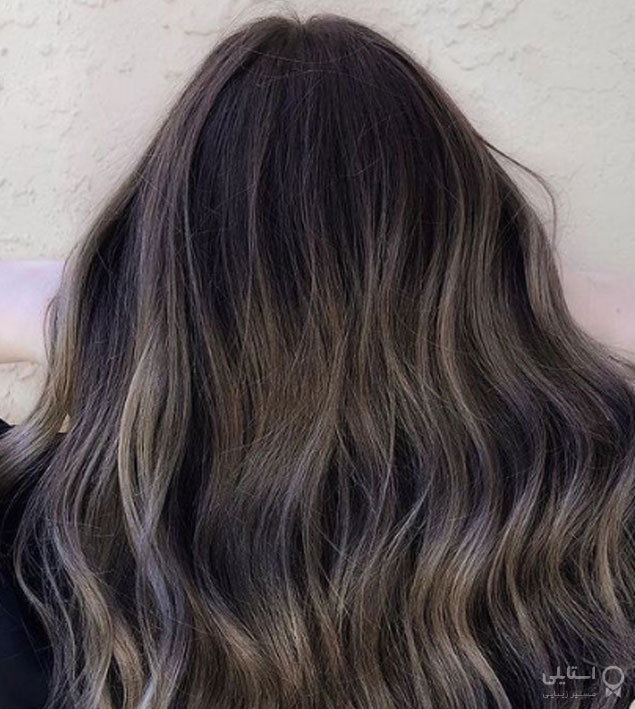 رنگ موی تیره طوسی خاکستری