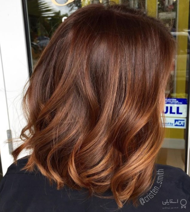 رنگ موی هایلایت خرمایی (بلوطی)