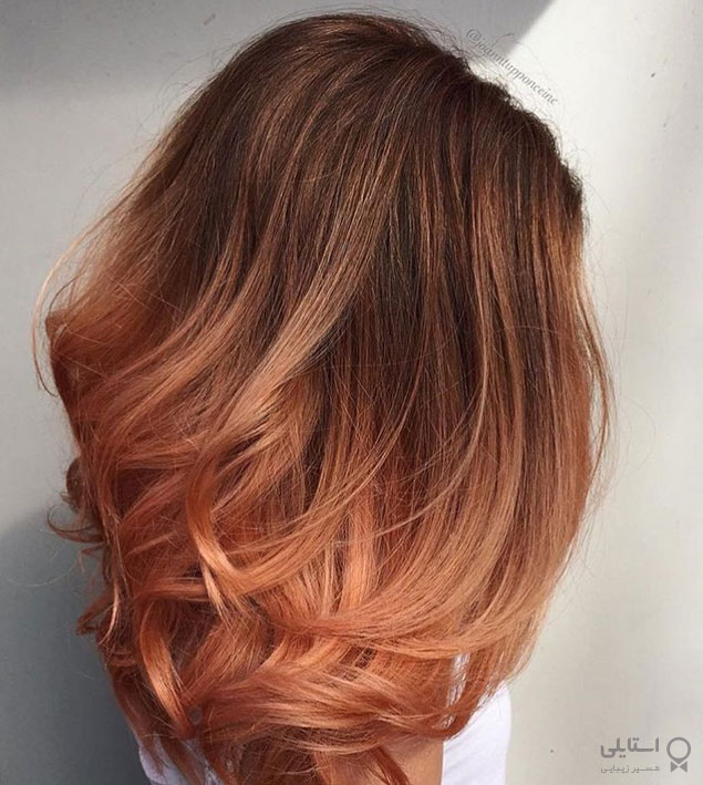 رنگ موی قهوه‌ای به رنگ غروب آفتاب