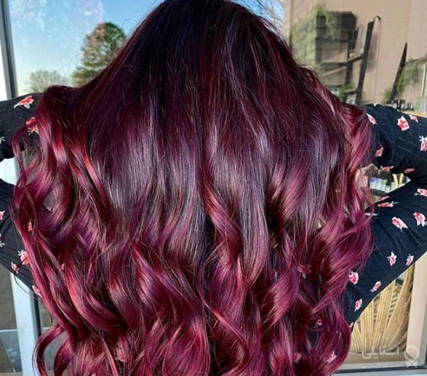 رنگ موی بنفش شرابی روشن بهترین رنگ موها برای چشمان خاکستری