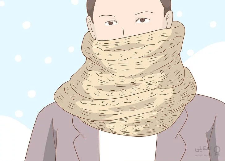 بستن شال دور گردن